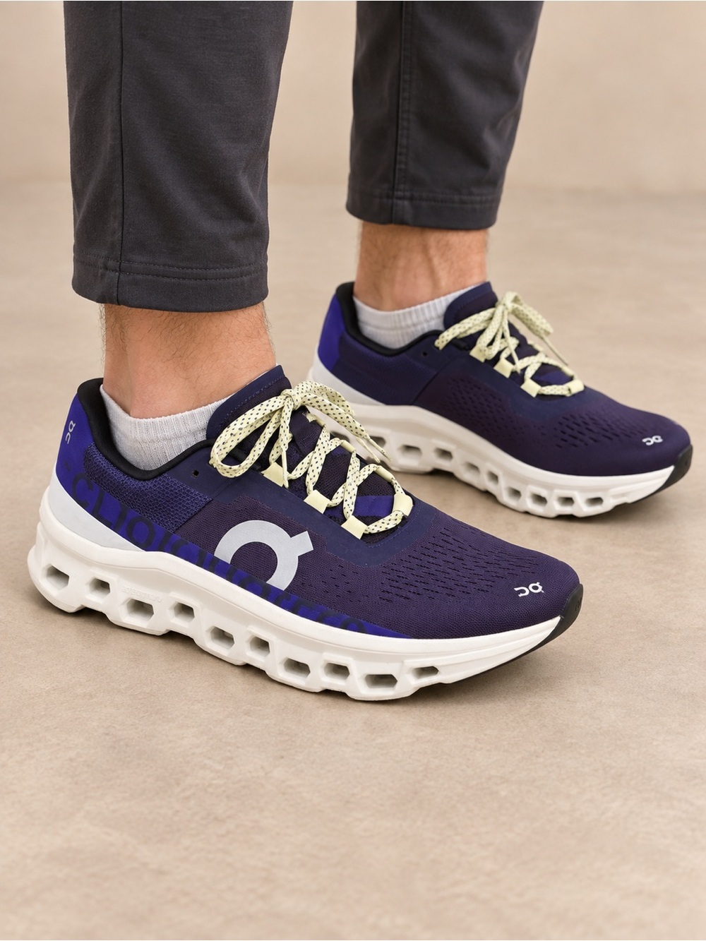 On Cloudmonster, Acai/Aloe, Mens Running Shoes US8Mens